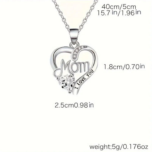 Elegant Style Heart shaped Pendant Necklace Hollow Design Mother's Day Gift Party Suitable for Best Friends Without Box